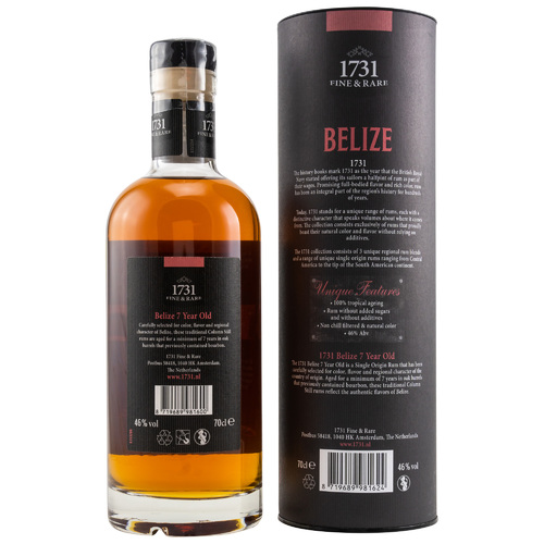 1731 Rum - Belize (Travellers Liquors) 7 y.o.