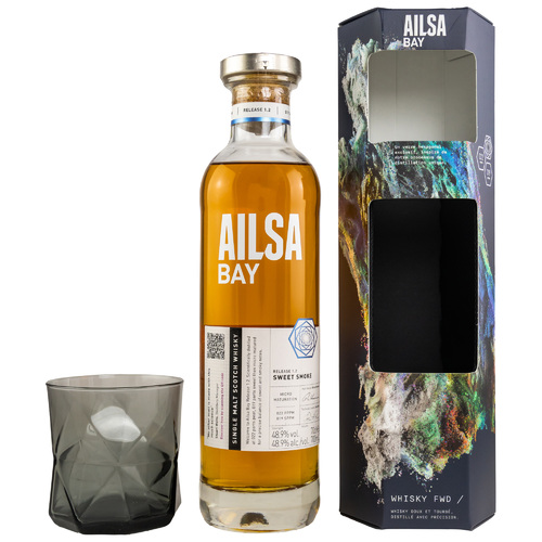 Ailsa Bay Sweet Smoke Release 1.2 Single Malt mit Glas-GP