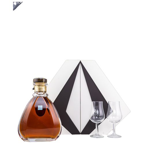 Francois Voyer - Grande Champagne Hors d\'Age Cristal + 2 Gläser