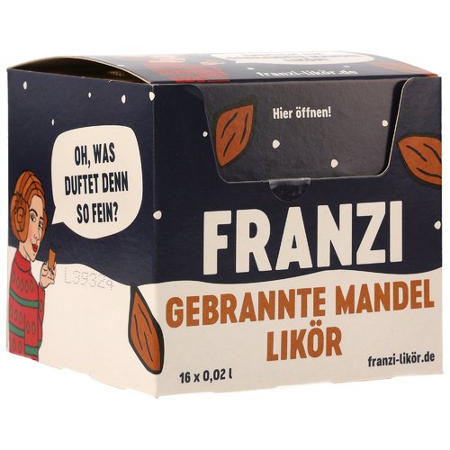 Franzi - Gebrannte Mandel - Miniaturbox - VPE: 16x0,02