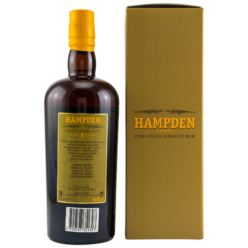 HAMPDEN 8 y.o. - Pure Single Jamaican Rum 46%