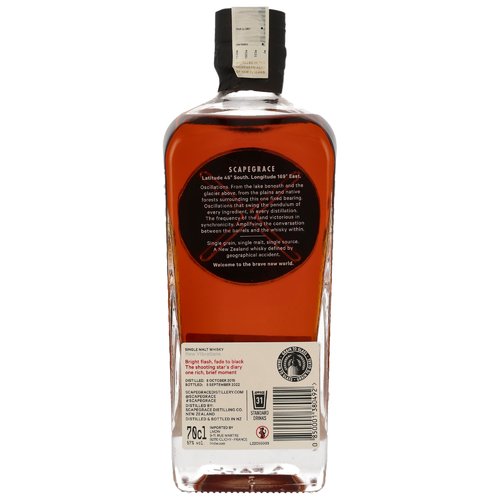 Scapegrace 2015/2022 - 6 y.o. - New Zealand Whisky - Sherry Cask