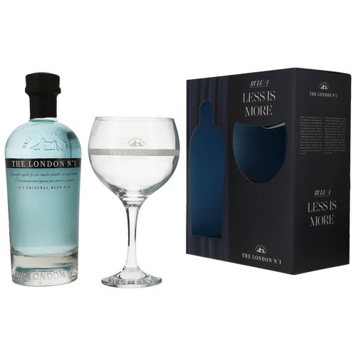 The London No. 1 Original Blue Gin mit Glas