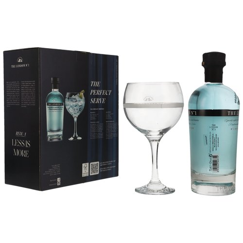 The London No. 1 Original Blue Gin mit Glas