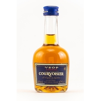 Courvoisier VSOP - Mini - dickbauchige Flasche/blauer Deckel
