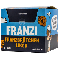 Franzi Franzbrötchenlikör Miniaturbox - VPE: 16x0,02