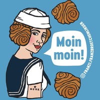 Franzi Sticker "Franzi mit Moin Moin"