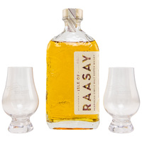 Isle of Raasay Single Malt Whisky - Batch R- 02.1 mit 2 Glencairn Gläsern