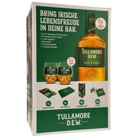 Tullamore Dew Geschenkset: 6x Tullamore Dew Original, 1x Bar Handtuch,